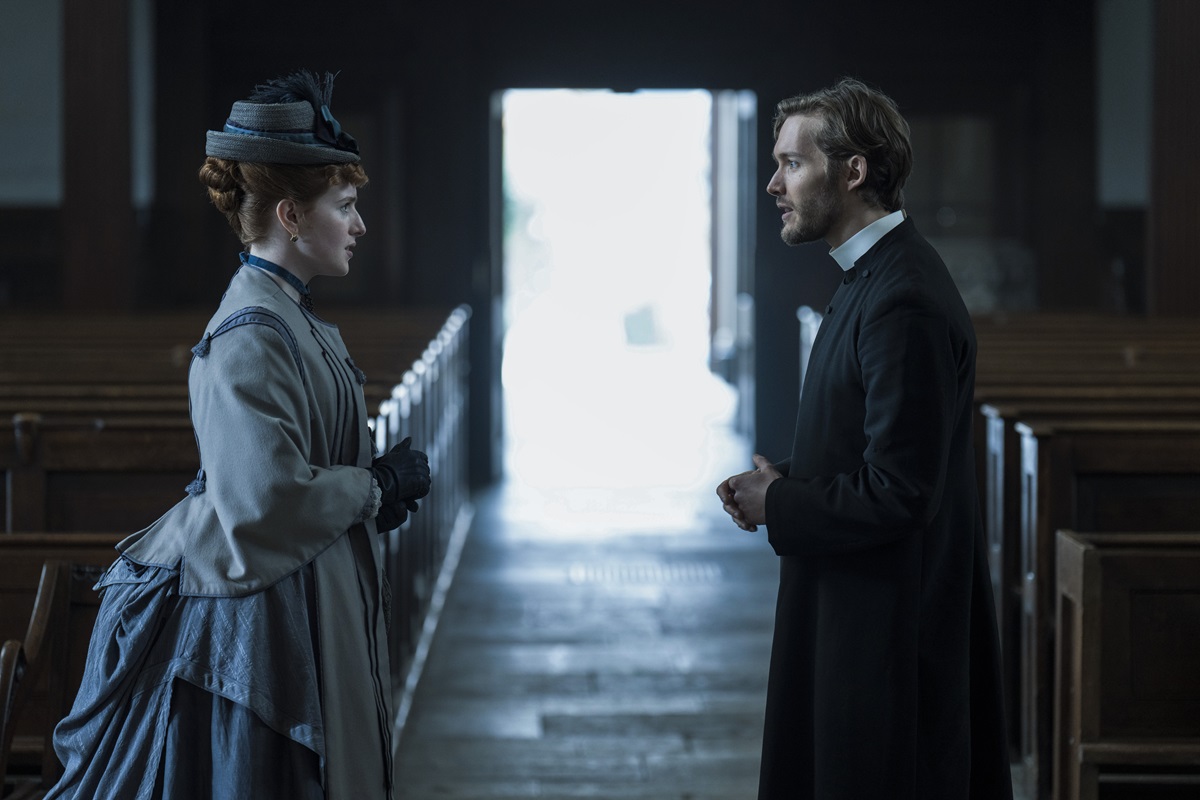 Hannah Onslow as Emily Dunn; Toby Regbo as Reverend James Trenchard