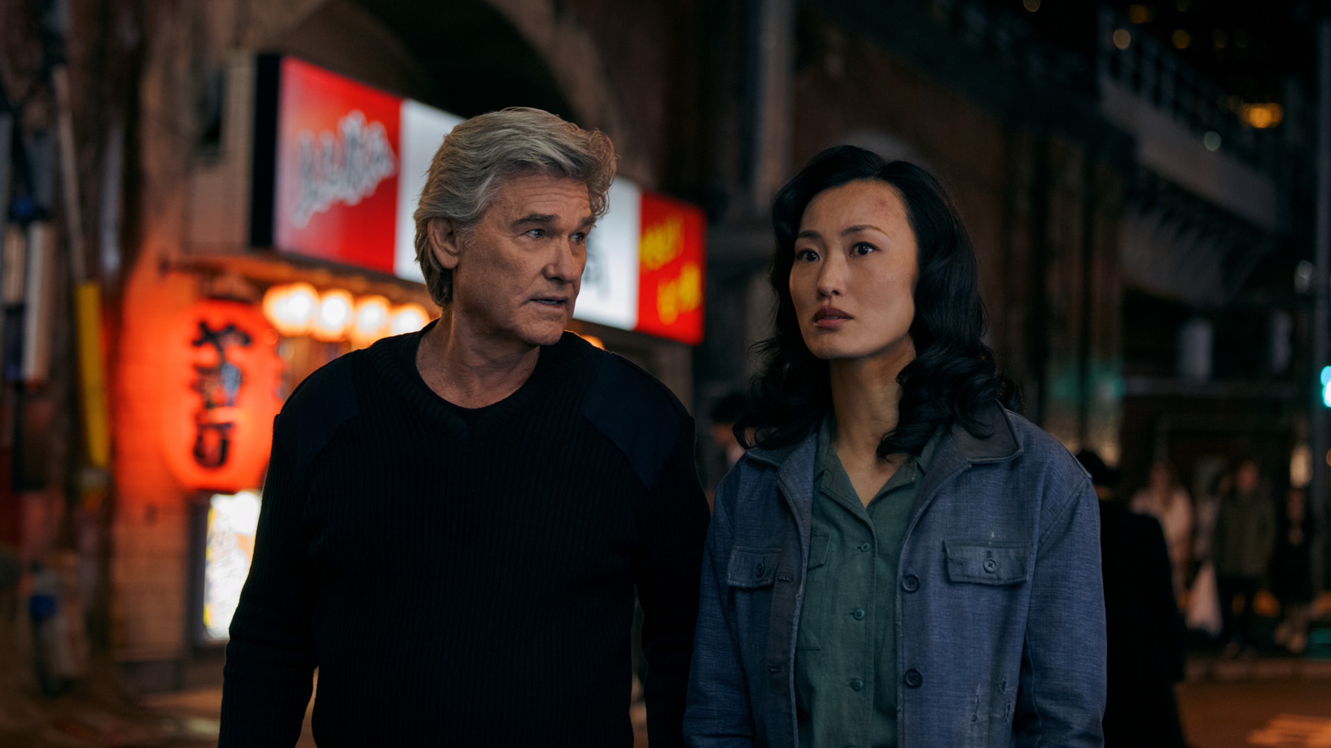 Kurt Russell and Mari Yamamoto 
